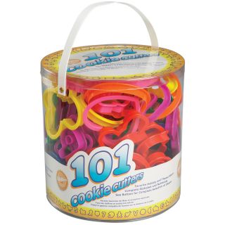 Plastic Cookie Cutters 101/Pkg Assorted Shapes, Numbers, Alphabet