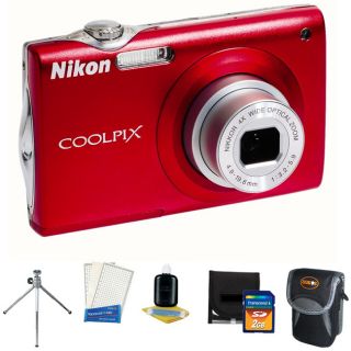 Nikon S205 12MP Digital Camera and Accessories Kit (Refurbished