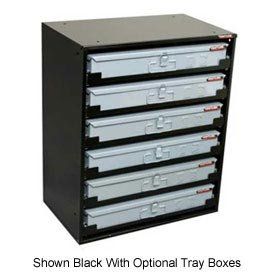 Heavy Duty Ball Bearing Slide Service Tray Rack   6 Drawer, Gray