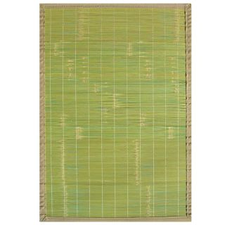 Citroen Green Bamboo Rug with Tan Border (6 x 9) Today: $152.99 Sale
