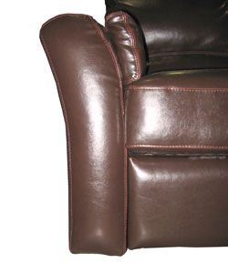 Chocolate Reclining Leather Sofa and Reclining Chair Set