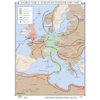 Universal Map 076255066X no.168 WWII European Theatre 1940