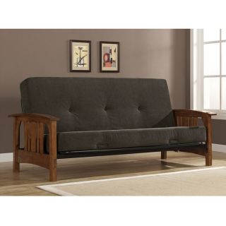 Wood Arm Brown Futon Sofa Set with Mattress Today $184.99