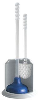 LDR 167 4766WT Tahoe Plunger and Brush Combo Caddy, White  