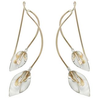 Tressa Goldfill and Sterling Silver Calla Lily Earrings