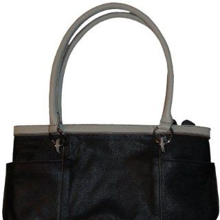 Womens Tignanello Leather Purse Handbag Color Me Classy Tote Black
