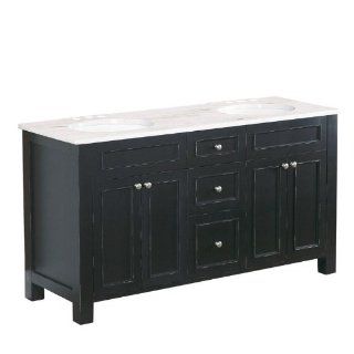 Decolav 5770 DES Stained Wood Vanity with Marble Top and Backsplash