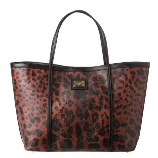 Dolce & Gabbana Brown/ Black Leopard Print Tote Bag Today $749.99