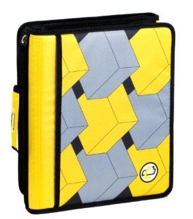 Inch D Ring Zipper Binder, Yellow Print (Z 175 YEL P): Office Products