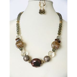 Palmtree Gems Shadows and Fog Necklace and Earring Set