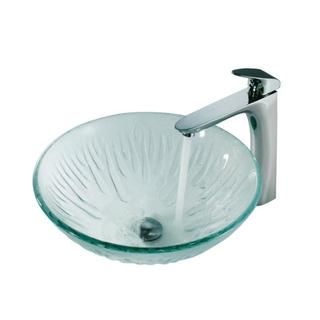 Vigos Molded Ice Vessel Sink and L shaped Faucet