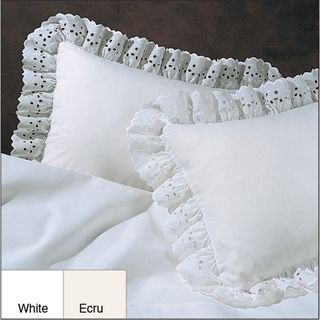 Ruffled Lauren Eyelet Cotton Polyester Pillow Shams (Pack of 2