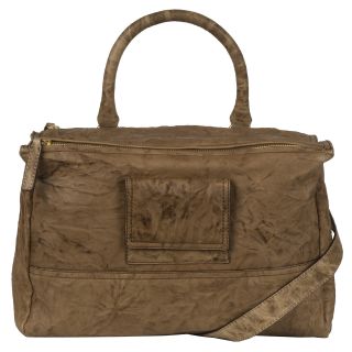 Givenchy Medium Pandora Brown Textured Leather Messenger Bag