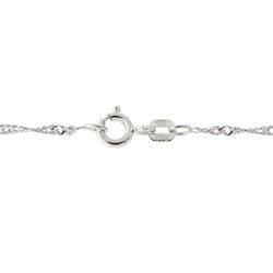 Mondevio Sterling Silver 18 inch Italian Singapore Chain Necklace