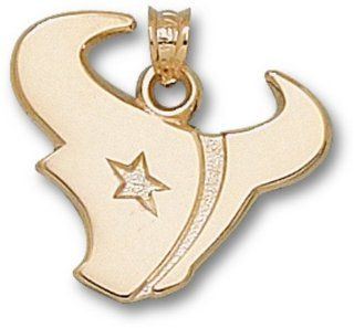 Houston Texans 3/4 Horn Logo Pendant   10KT Gold