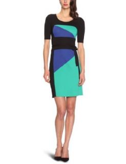 BCBGMAXAZRIA Womens Leticia Color Blocked Dress With Belt