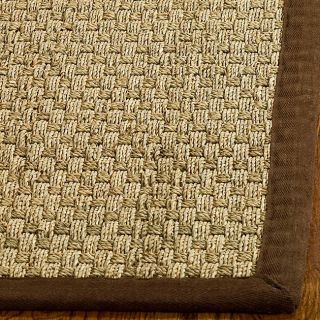 Hand woven Sisal Natural/ Brown Seagrass Rug (6 Square) Today $101