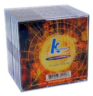 KHypermedia 8 cm 21 Minute/185 MB 24x CD R Discs (10 Pack