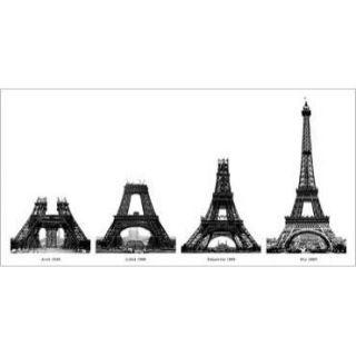 Construction de la tour Eiffel, , (Dimension : 100 x 50cm)… Voir la