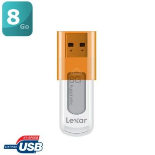 Clé USB 8 Go orange et blanche   Capuchon coulissant   Protection