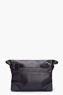 Alexander Wang Black Textured Leather Wallie Messenger Bag for men