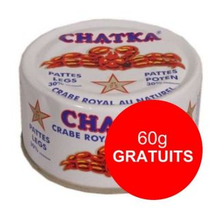 CHATKA Crabe 30% pattes   Boite de 121 grammes