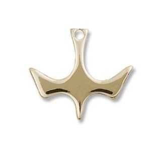 14kt Gold Holy Spirit Medal Confirmation Dove: Jewelry