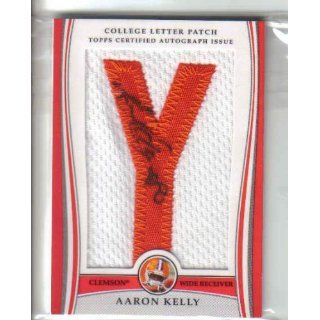 Bowman Draft Picks Aaron Kelly College Letter Patch Auto Y 20/184