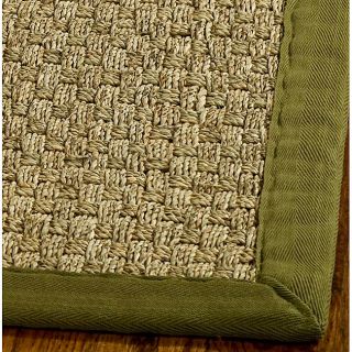 Hand woven Sisal Natural/ Olive Seagrass Rug (5 x 8) Today $114.99