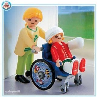 Playmobil   Hôpital   Maman Enfant Faut. roulant   Achat / Vente