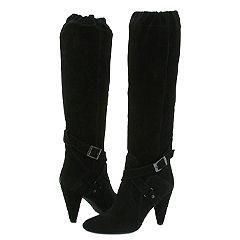 Fornarina Nico Tall Slouch Black Suede