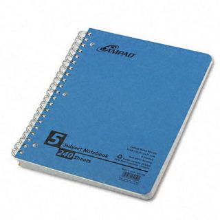 Ampad Wirebound 240 sheet College Rule 5 subject Notebook