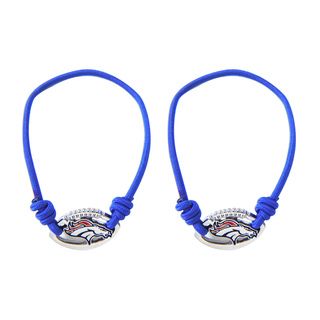 Denver Broncos Stretch Bracelets/ Hair Ties (Set Of 2)