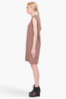 Rick Owens Lilies Taupe Scoopneck Dress for women