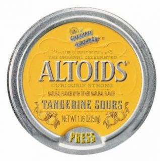 Altoids Curiously Strong Sours, Tangerine Fruit Candy, 1.76 Ounce Tins