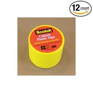 12 each: Scotch Color Plastic Tape (191YEL): Industrial