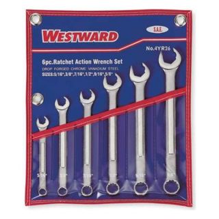 Westward 4YR28 Combo Wrench Set, Ratchet OE, 8 14mm, 6 Pc