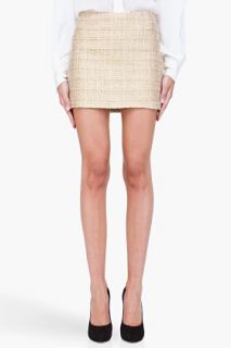 Alice + Olivia Gold Leslie Tweed Miniskirt  for women
