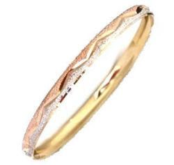 14k Goldfill Tri color Bangle Bracelet (Mexico)