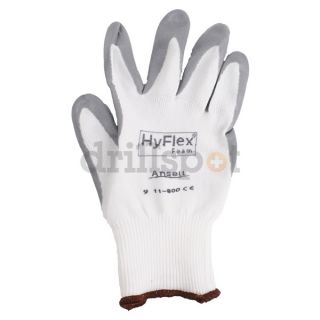 Ansell 11 800 9 Coated Gloves, Palm, L, Gray/White, PR