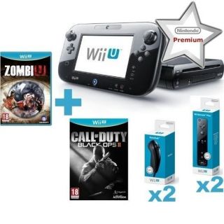 Contient le pack Wii U Premium Noir Zombi U + 2 nunchucks noirs + 2