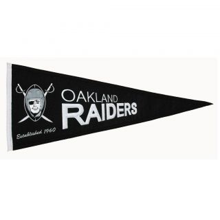 Oakland Raiders Throwback Wool Pennant Today $24.99