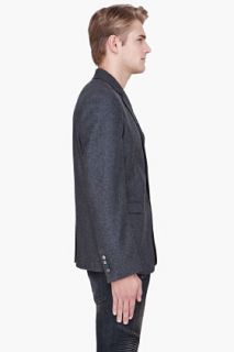 Marni Charcoal Felted Wool Blazer for men