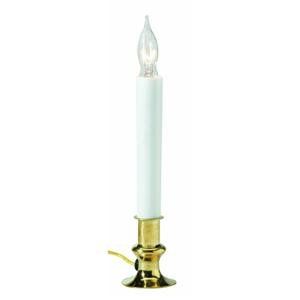 Gerson 60981 Candle Light Brass Base Electric Candle Light   