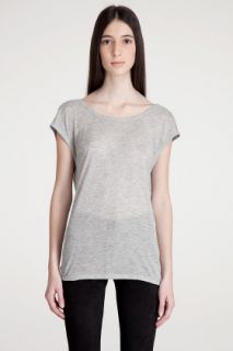 T By Alexander Wang Sheer Cowl Boatneck Tee for women