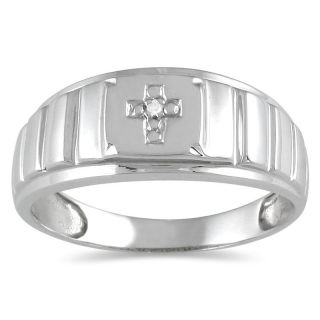White Gold Mens Diamond Accent Cross Ring Today $263.99