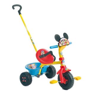 PORTEUR POUSSEUR DRAISIENNE TRICYCLE Smoby Tricycle Be Fun Mickey Club