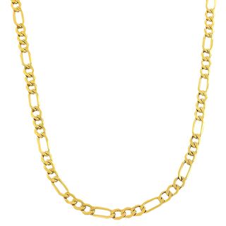 10k Yellow Gold 3.6 mm Figaro Link Chain (18 24 inches)