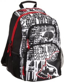 Metal Mulisha Mens Landslide Backpack, Black/Red, One