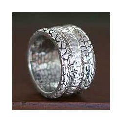 Sterling Silver Mens Cobbled Paths Ring (Indonesia) Today $79.99